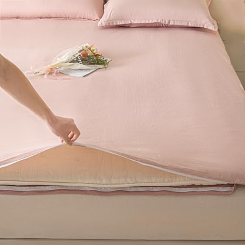 Protector de futón japonés de algodón premium lavable a máquina 6