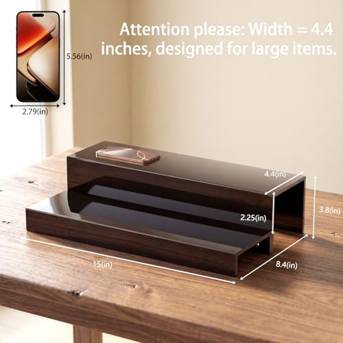 Image of JUESHA 2 Tier Liquor Bottle Display Shelf