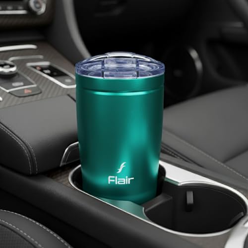 Image of FLAIR Moka Vacuum Insulated Coffee Mug 500ml -Lacquer Green,Hot & Cold,Leak-Proof,Easy to Clean,Travel Mug