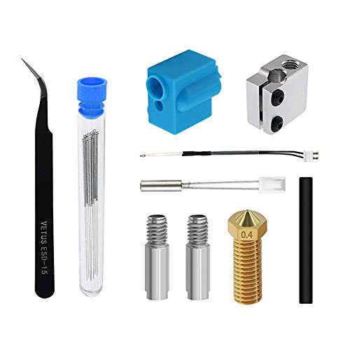 Lysee 3D Printer Parts & Accessories - Voor Sidewinder X1 Genius Vulkaan Nozzle Siliconen Mouw Keel Handvat Thermistor Verwarming Pijp Warmte Blok Kit - (Color: C)