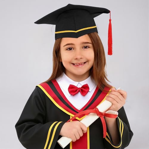 Image of Kindergarten 2025 Graduation Cap and Gown Tassel Sets with Charm 2PCS Graduations Stoles for Kids Grad Party Clothes