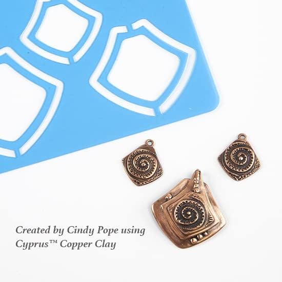 Cool Tools - Metal Clay Artists - Cindy Pope Templates - Set of 3 (New Shield)