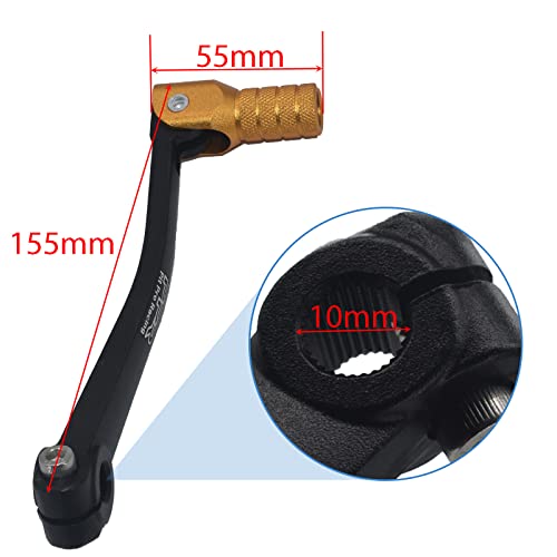 Image of CNC Aluminum Gear Shifter Lever, Foldable Pedal Shifter Lever Fit for CRF50 XR50 XR CRF 50cc 110cc 250cc Dirt Pit Monkey Bike Motorcycle ATV Quad (Black&Golden)