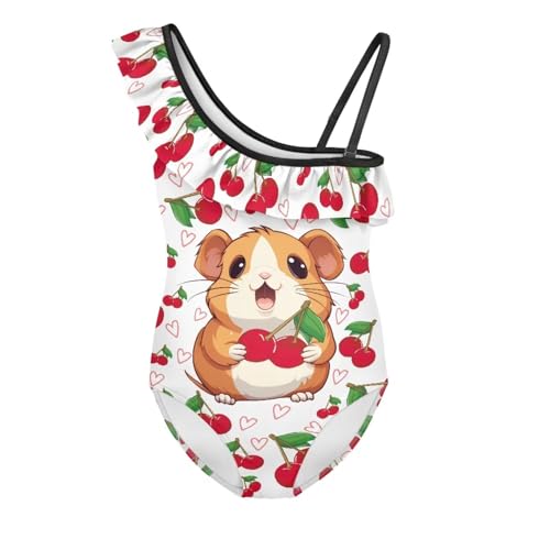 Kids Swimsuit Girls Ruffled Adjustable Halter Swimwear Childrens Quick-Dry Bathing Suit Pool Beachwear Gifts 3-14Y