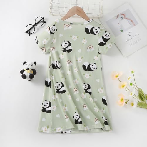 Image of Girl's Stripes Nightgowns Cotton Sleep Shirts Sleepwear Princess Nightdress