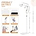 Vivnoon Hair Dryer Stand, 1.68M Height Adjustable, Hands Free Blow Dryer Holder with Heavy Base, 360 Degree Rotating, Work with 99% Dryers, Gift for Mom, Elder, Frozen Shoulder - White