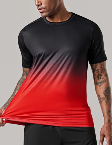 Image of 5 Pack Men's Active Quick Dry Crew Neck T Shirts | Athletic Running Gym Workout Short Sleeve Tee Tops Bulk