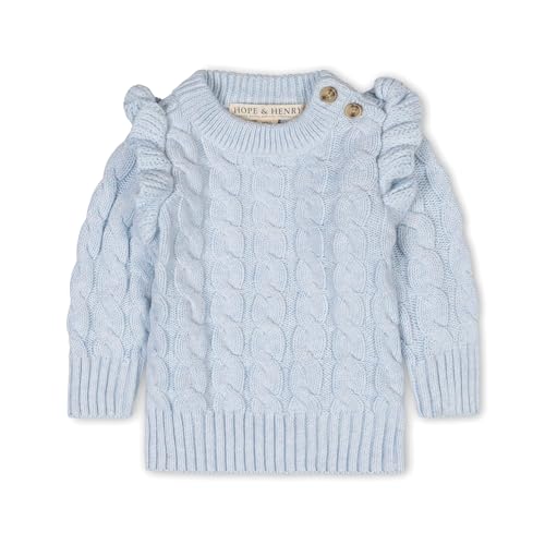 Image of Hope & Henry Girls Cable Front Pullover Sweater