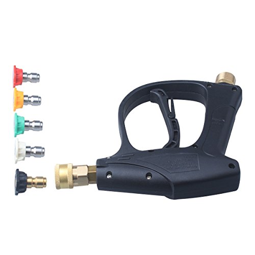 Dusichin Dus-220 Short Wand High Pressure Washer Handle Gun 3000 Psi Max 5 Pressure Power Washer Nozzles Tips #TOP2
