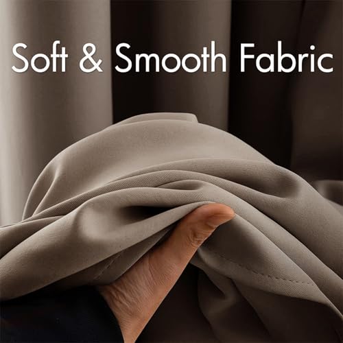 MIULEE Blackout Curtains 96 Inches Long for Bedroom Living Room Thermal Insulated Room Darkening Grommet Top Solid Light Blocking Drapery Set of 2 Window Panels Chocolate Brown