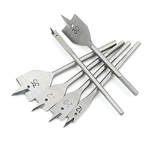 13Pcs 6-35mm Woodworking Flat Spade Drill Bits Set 1/4" Hex Shank Cutter Tool