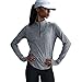 Nike Women's Swift Dri-FIT Ultraviolet 1/4-Zip Running Top, Smoke Grey/Heather/Reflective Silver