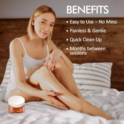 Image of MOOM Facial Sugar Wax Hair Removal Kit - Eyebrow & Lip - 1.6 oz (Pack of 3) | Travel Facial Hair Removal Kit with Aloe Vera, Tea Tree oil, 18 Reusable Wax Strips & 6 Applicator Sticks for Sensitive Skin