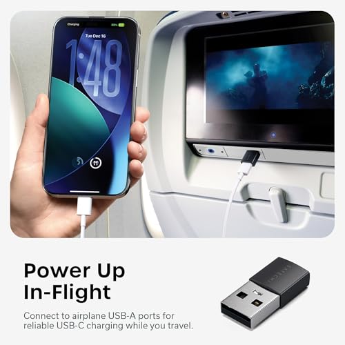 Image of Satechi USB-A to USB-C Adapter (2PK), High-Speed USB to USB-C Adapter with Ultra-Fast Data Transfer and Power Delivery Charging, Designed for CarPlay and Modern Devices, Space Black