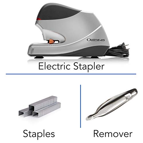 Swingline Electric Stapler Value Pack: 45 Sheet Stapler, High Capacity Staples, Staple Remover, Optima 45, *Works Only With Swingline S7035550 Optima High Capacity Staples (48209) #TOP1