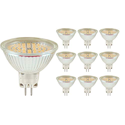 Confezione da 10 x 4 W AC/DC 12 V GU5.3 MR16 LED