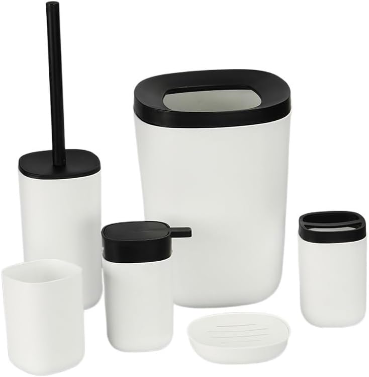 Bathroom Kit Hotel Guest House Bathroom Storage Toothbrush Holder Washing Six-Piece Set(D)