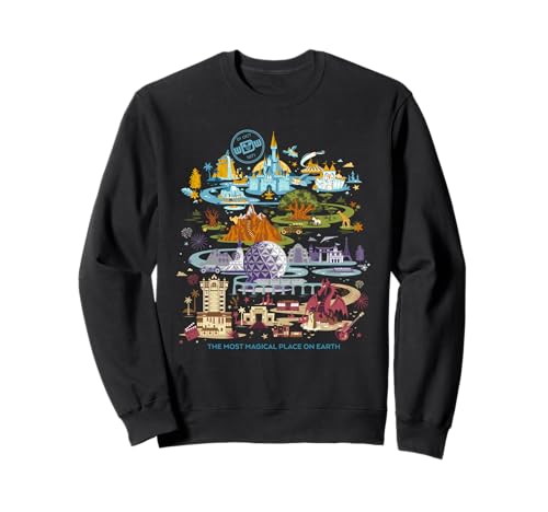Sweat Walt Disney World 50th Anniversary pull vintage col rond pour adulte