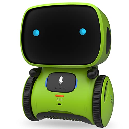 GILOBABY Kids Robot Toys, Interactive Robot Companion Smart Talking Robot with Voice Control Touch Sensor, Dancing, Singing, Recording, Repeat, Birthday Gifts for Boys Ages 3+ Years (Green)