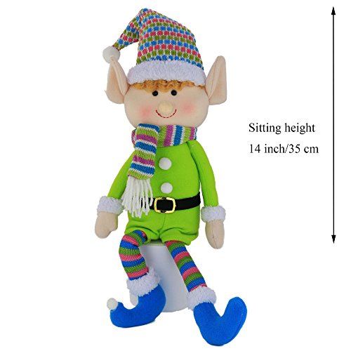 Wewill 20'' Christmas Elf Doll Legged Plush Stuffed Elves Boy Toy Cute Soft Holiday Bendy Characters Gifts Fun Decorations On Shelf For Kids Family #TOP1