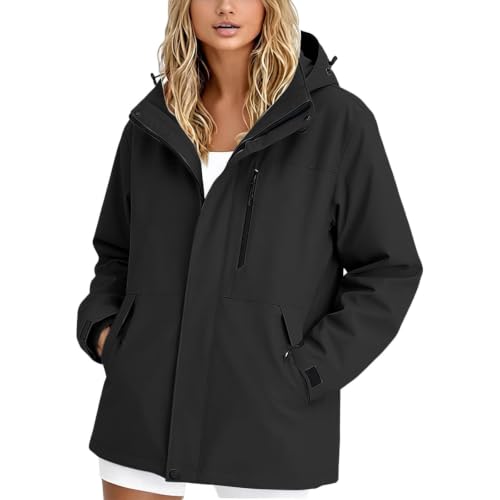Windbreaker Jacket Women Hooded Rain Coat Outdoor Hiking Jacket - image 1