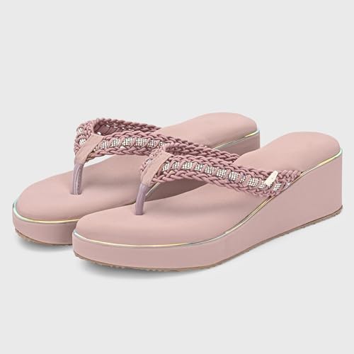Image of Centrino Women's Classic Wedge Sandals |Elegant Stylish Slip-On Ladies Sandal|Trendy Heels - Perfect for Casual & Party | Lightweight and Durable Comfortable Footwear for Daily and Casual Use (9318)