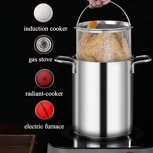 Casserole à asperges en acier inoxydable durable de 4 l avec couvercle