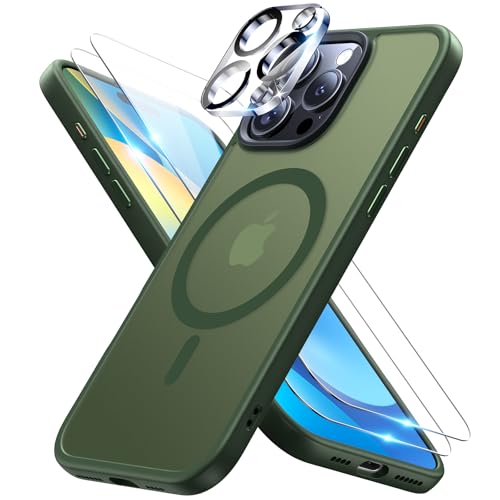 Protégez votre iPhone 16 Pro des chutes avec cet étui antichoc vert MagSafe