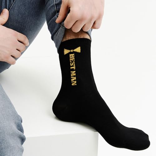 Brosash Groom, Best Man, Groomsmen Sock Set – 7 Pack with Groom, Best Man, and 5 Groomsman Wedding Party Socks | Groomsmen Proposal Gift Ideas Grooms Gifts Favors Bachelor Bridal Shower Matching3