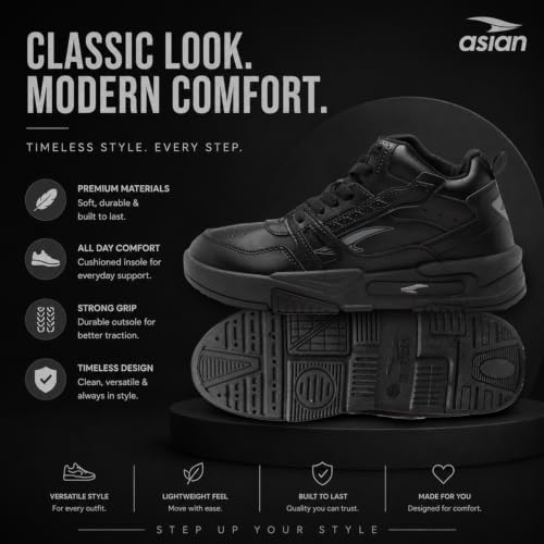 Image of ASIAN Men's MEXICO-11 Casual Sneaker Shoes with Synthetic Upper Lightweight Comfortable Mid Top Sneaker Shoes for Men's & Boy's