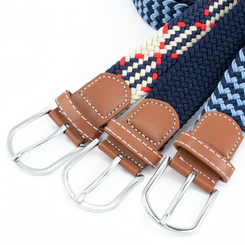 Braided Elastic Belt - Stretchy Waist Belt for Men & Women, Comfortable Flexible Strap with Adjustable Buckle3