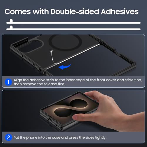 MAKAVO Magnetic for Samsung Galaxy Z Fold 8 Case, for MagSafe, Black by MAKAVO - Used condition - Image 8