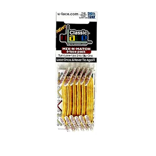 U-Lace Classic - Lacets élastiques - Sparkling Gold - Mix-N-Match Pack