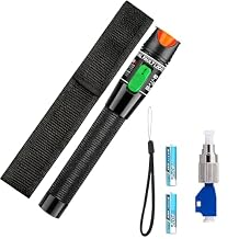Visual Fault Locator Kit 30KM Fiber Optic Cable Tester Meter, VFL Red Light Pen for Network Cable Test with 2.5mm Universal Connector for LC/FC/SC/ST Adapter Pen