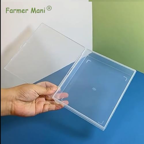 Image of 2 Packs Small Plastic Storage Containers (6.22x5.35x1.42 in), Clear Rectangle Bead Organizer Case with Lids for Crayons, Crafts, Beads Pencils Notebooks