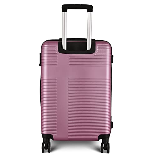Luggage 3 Piece Sets with Spinner Wheels ABS+PC Lightweight Travel Carry on Luggage, TSA Lock (20/24/28) (Pink)2