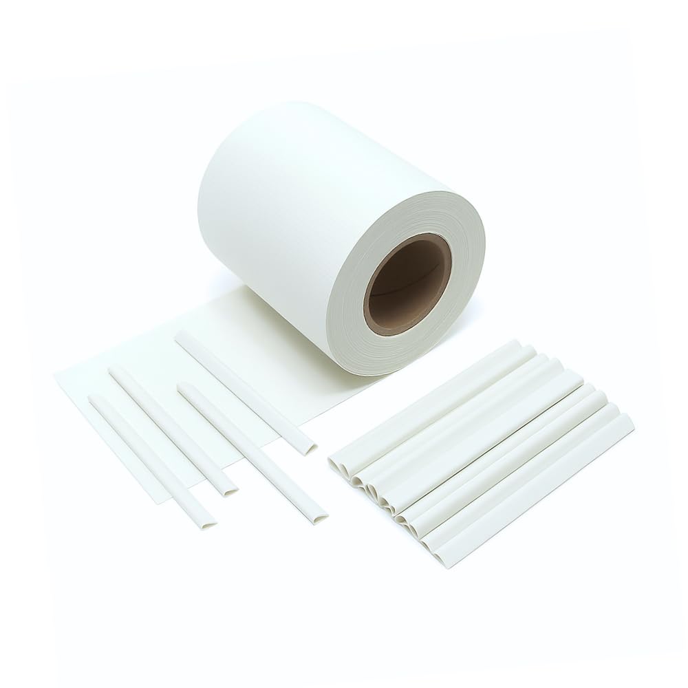 VIRSUS 1 Rotolo Frangivista per Recinzione in PVC 4561, Misura 19 cm x 35 Mt, Peso 450g/​m2, 20 Clip di Fissaggio, Striscia Privacy per Balcone, Giardino, Protezione dal Vento e Raggi UV (Bianco)