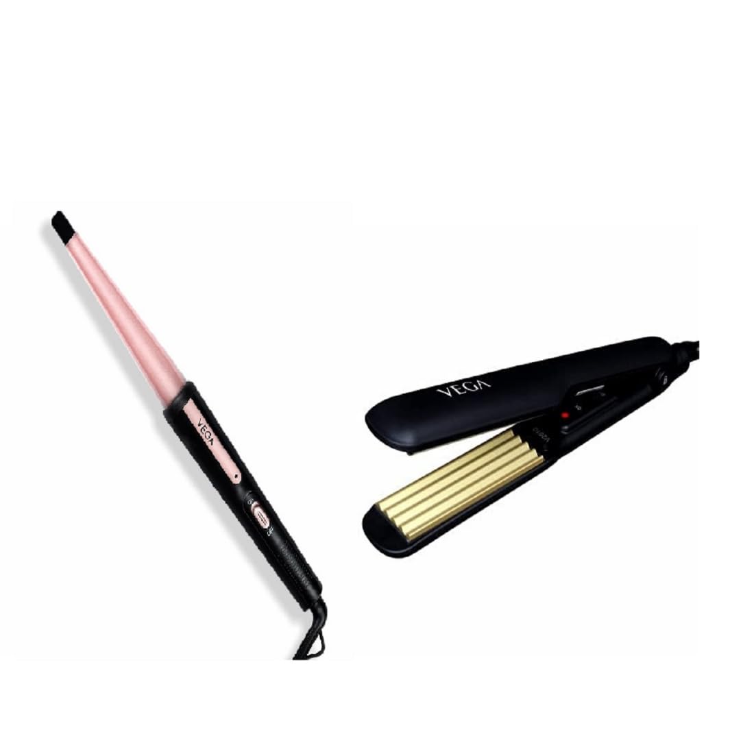 VEGA I-Curl Hair Curler, VHCH-05, Black & VEGA Classic Hair Crimper With Quick Heat Up & Ceramic Coated Plates, (VHCR-01), Black-picture-24
