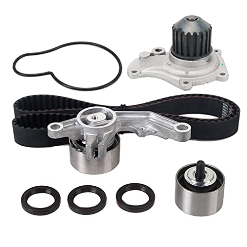 MPLUS Timing Belt Kit TCK265A with Water Pump Fits For Chrysler, for Dodge, 2003-2009 PT Cruiser 2.4L 2429CC l4 GAS DOHC Turbocharged, 2003-2004 Neon 2.4L 2429CC l4 GAS DOHC Turbocharged