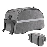 Maximized Night Visibility: Doubling safety with a tail light suspension feature and high-reflective materials, this cycle rack bag ensures enhanced visibility for night riding security