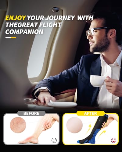 CAMBIVO 3 Paar Kompressionsstrümpfe Herren Damen, Stützstrümpfe, Compression Socks, Kompressionssocken, Thrombosestrümpfe für Erholung, Laufen, Reise, Flug, Shifahren, Alltag