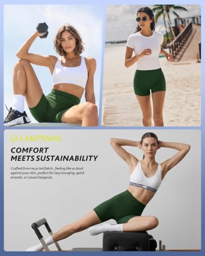 Image of Workout Biker Shorts for Women - 3 inch /5 inch /14 inch Booty Spandex Volleyball Shorts | Soft High Waisted Tummy Control Shorts, Short Capri Knee Leggings, Fitness Clothing for Yoga Gym Running Athletic