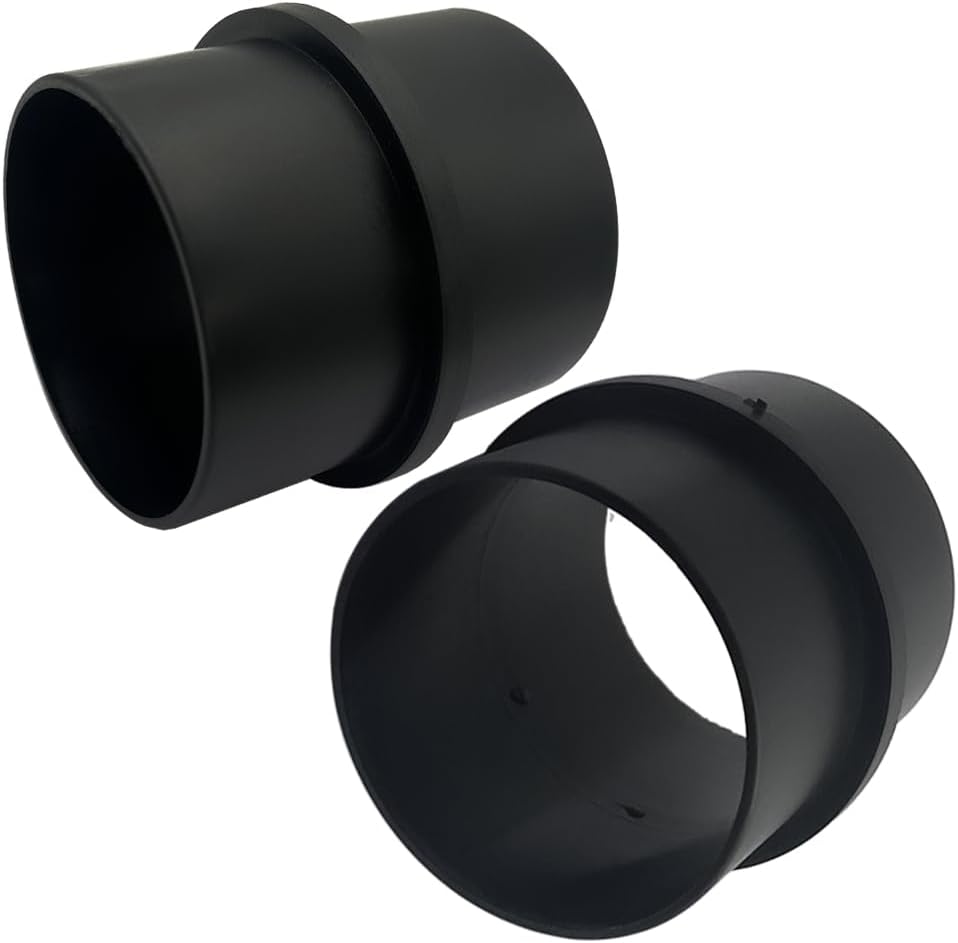 3inch Car Air Ducting Connector Straight Air Heater Duct Joiner Connector Pipe 3'' 75mm OD Black diesel heater duct hose (2PCS)