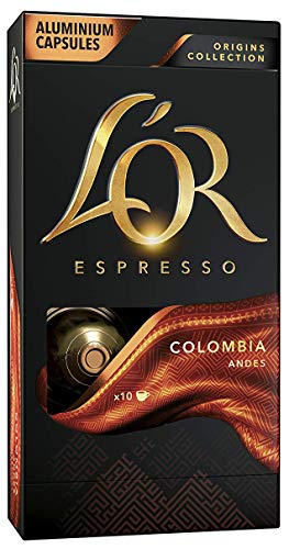 L'Or Espresso Café Colombia Intensidad 8 - 10 cápsulas de aluminio compatibles con máquinas Nespresso