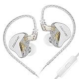 CCA CRA PROイヤモニ 有線イヤホン ゲーミングイヤホン 有線 インイヤーモニター 3.5mmプラグ アップグレードされたダイヤモンドのような振動板ダイナミックコイル モニターイヤホン 亜鉛合金+樹脂構造Wired Earphones プラグ可能な構造設計 音楽/オーディオの視聴/録音/ゲーム/ホームオフィスに適用（シルバー·マイク付き）