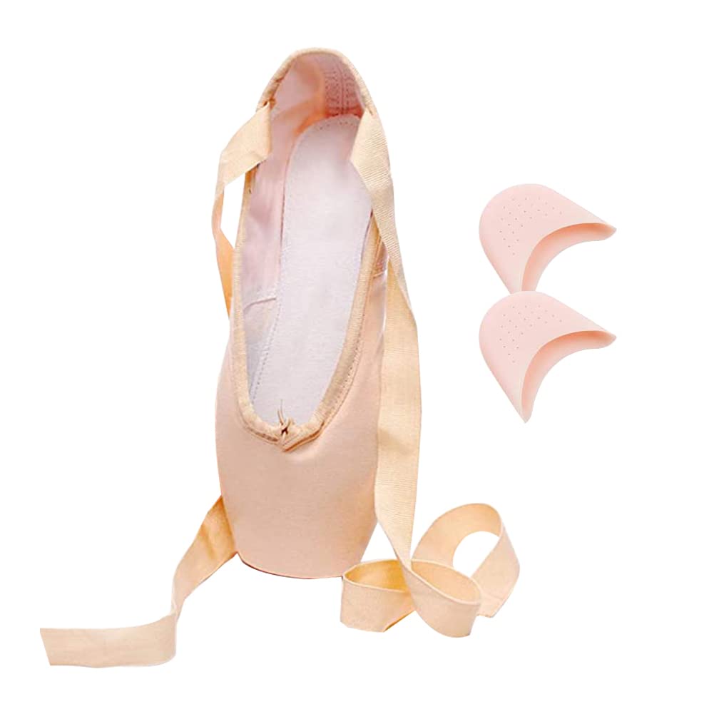 M&Catree Scarpette da Danza Classica Punte Pointe Balletto Scarpe da Ballo con Nastri per Donna e Ragazza