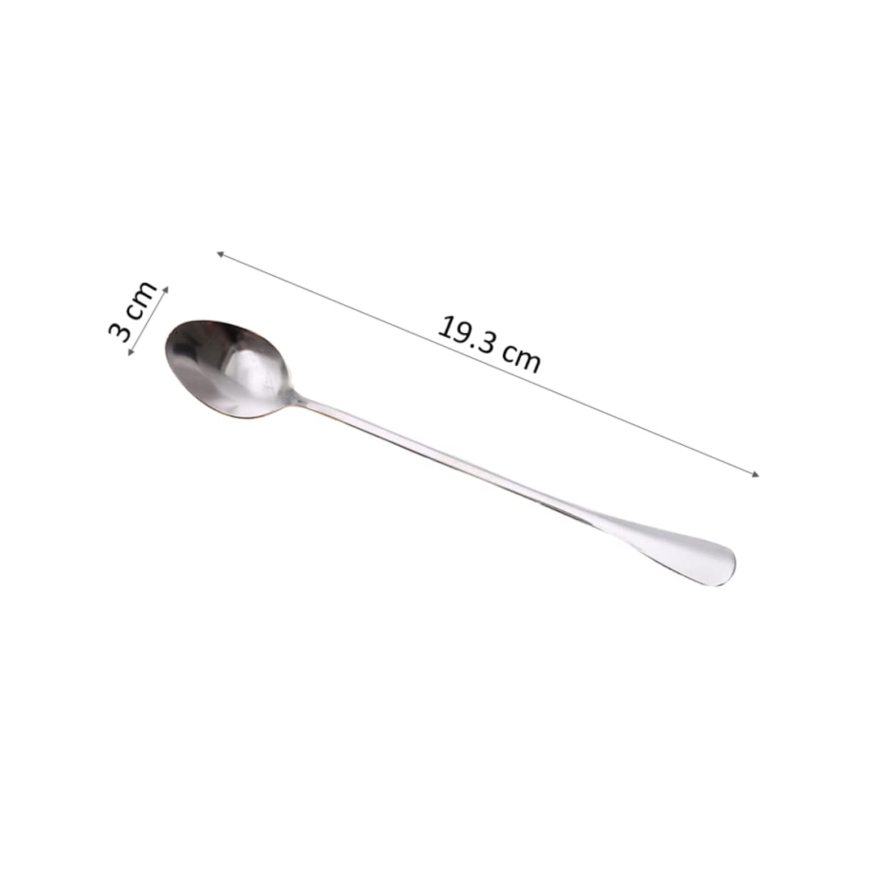 Cabilock Elegant Stainless Stirring Spoon Set Iced Tea Spoons for Kitchen Dishwasher Set of 12