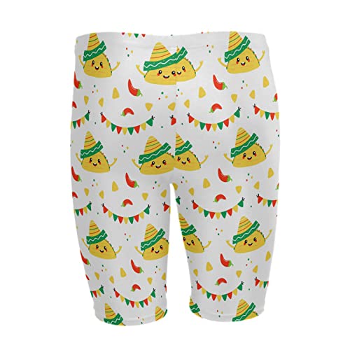 Mens Swim Jammers Mexican Taco Quick Dry Athletic Swimsuit2