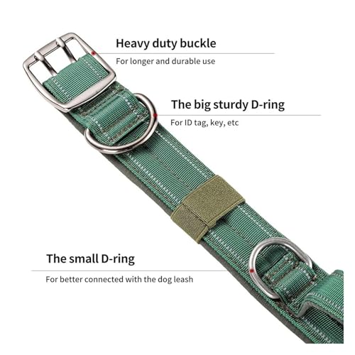 Collier tactique pour chien robuste qualité militaire noir M