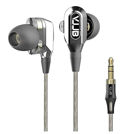 Dual Driver Earbuds for Music,GranVela VJJB V1 High Definition Earphones with High Tensile Cable, Noise-Isolating in-Ear Headphones